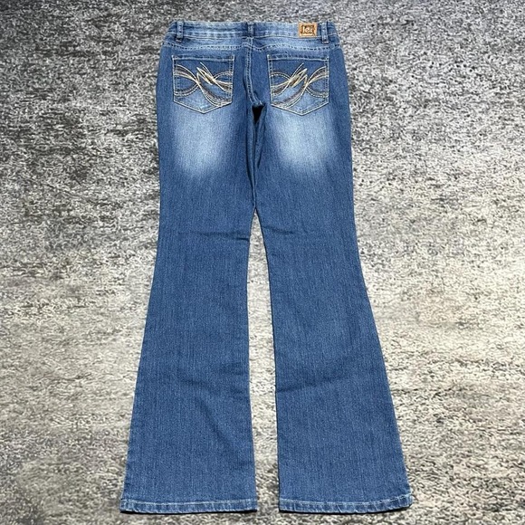 Vintage Y2K Lei Jeans Ashley Low Rise Bootcut Flared Grunge Blue 7 JR (29x31) - Picture 1 of 7